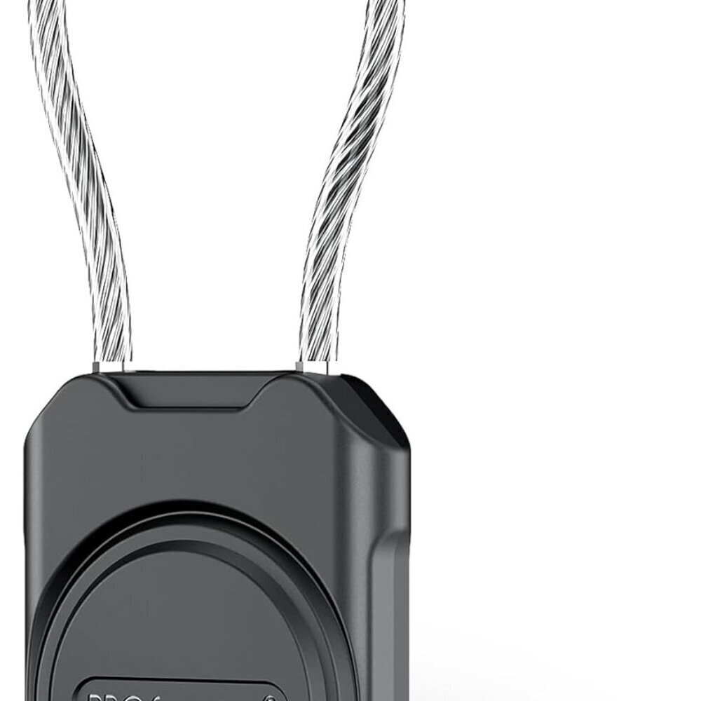 Secure Air Tag Holder with Metal Wire Cable for Luggage, Waterproof Hard Shell